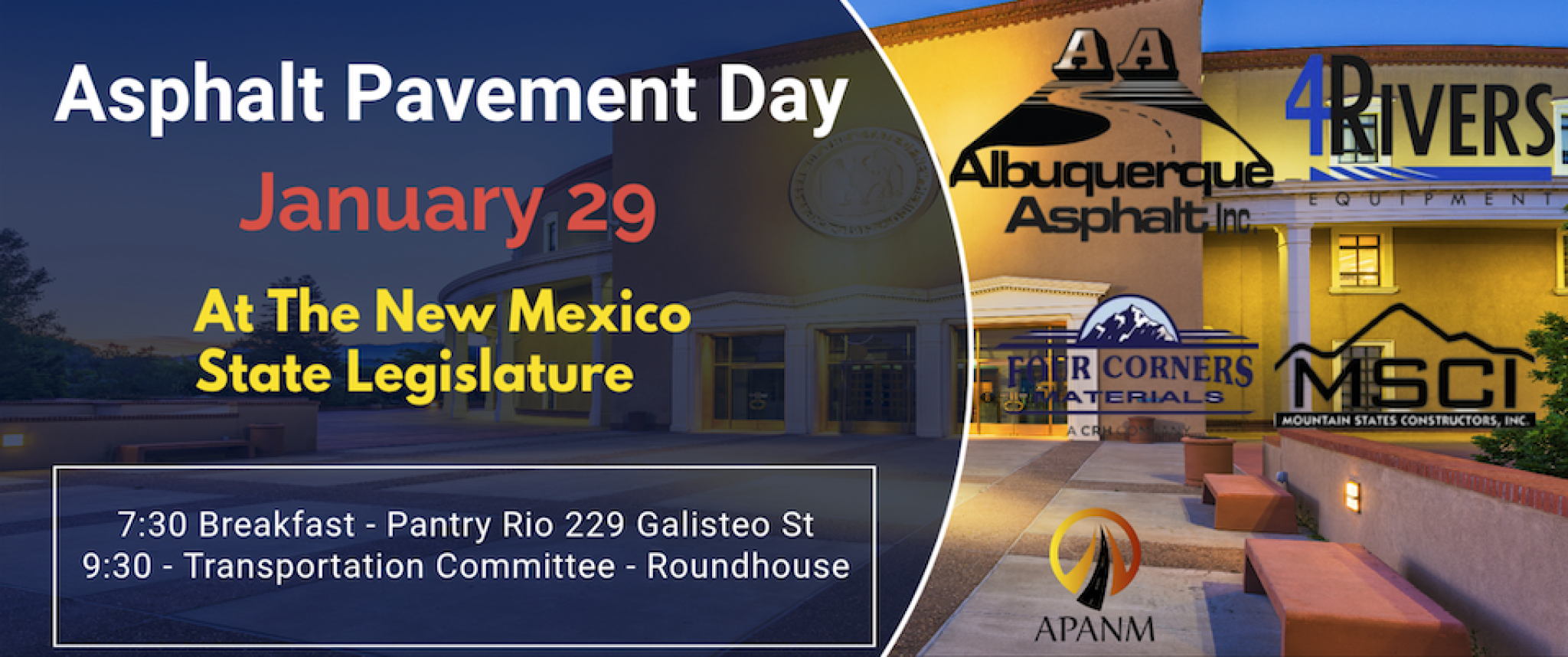Asphalt Pavement Day at the NM State Legislature 2026
