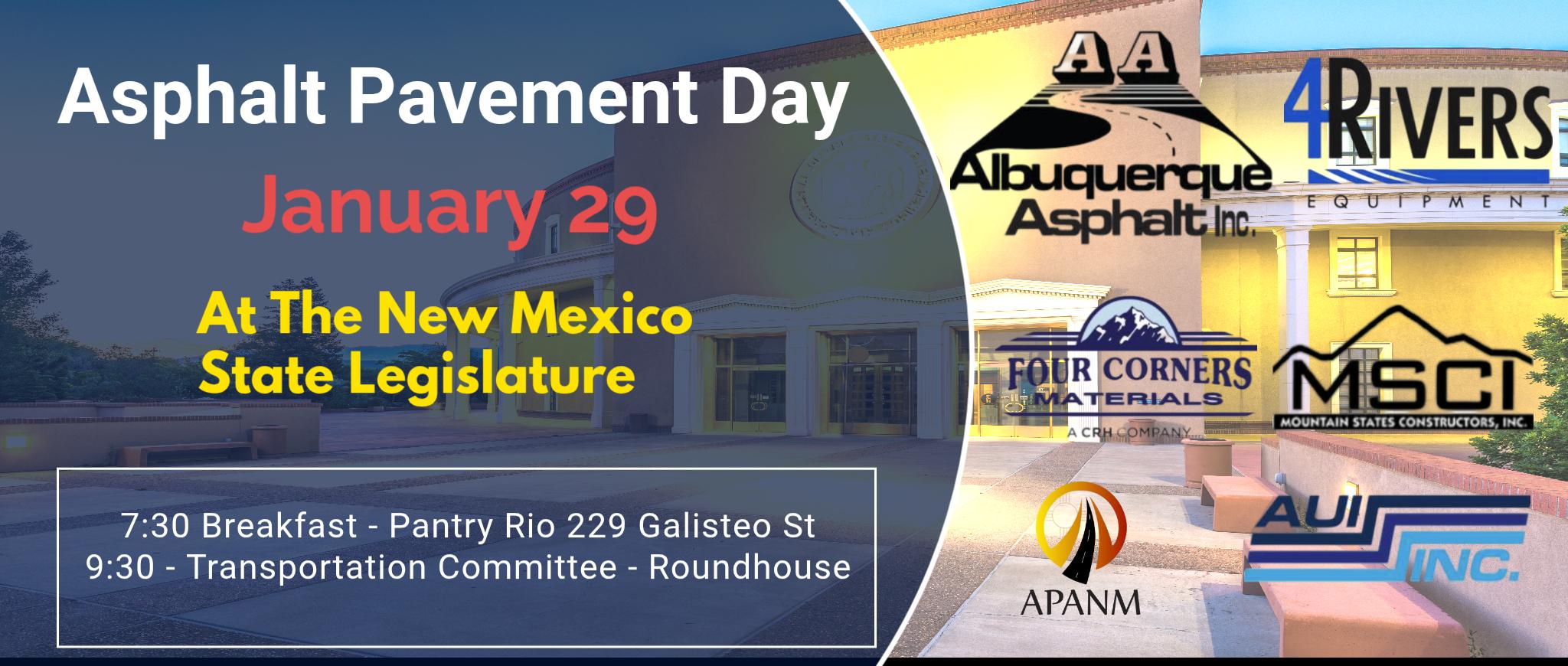 Asphalt Pavement Day at the NM State Legislature 2026