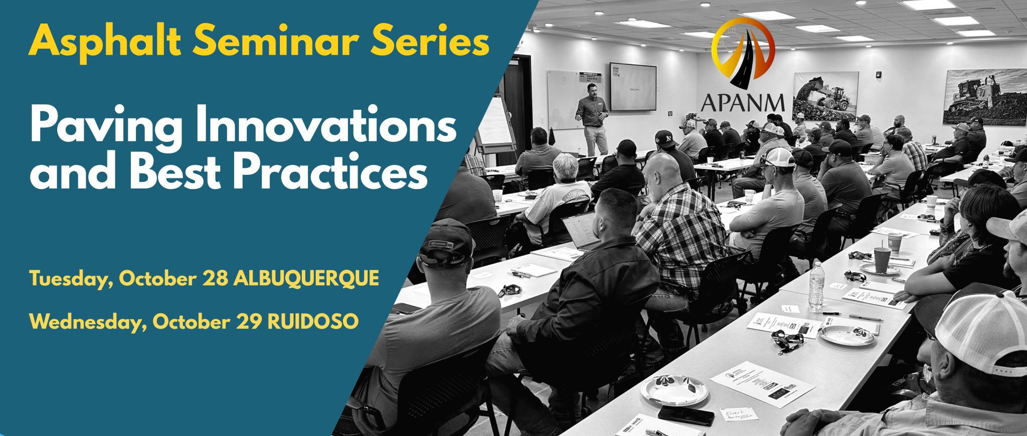 APANM Asphalt Seminar Series October 2025